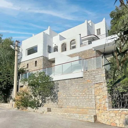 Private 5-bedroom With Pool And Sea View In فيلة بودروم